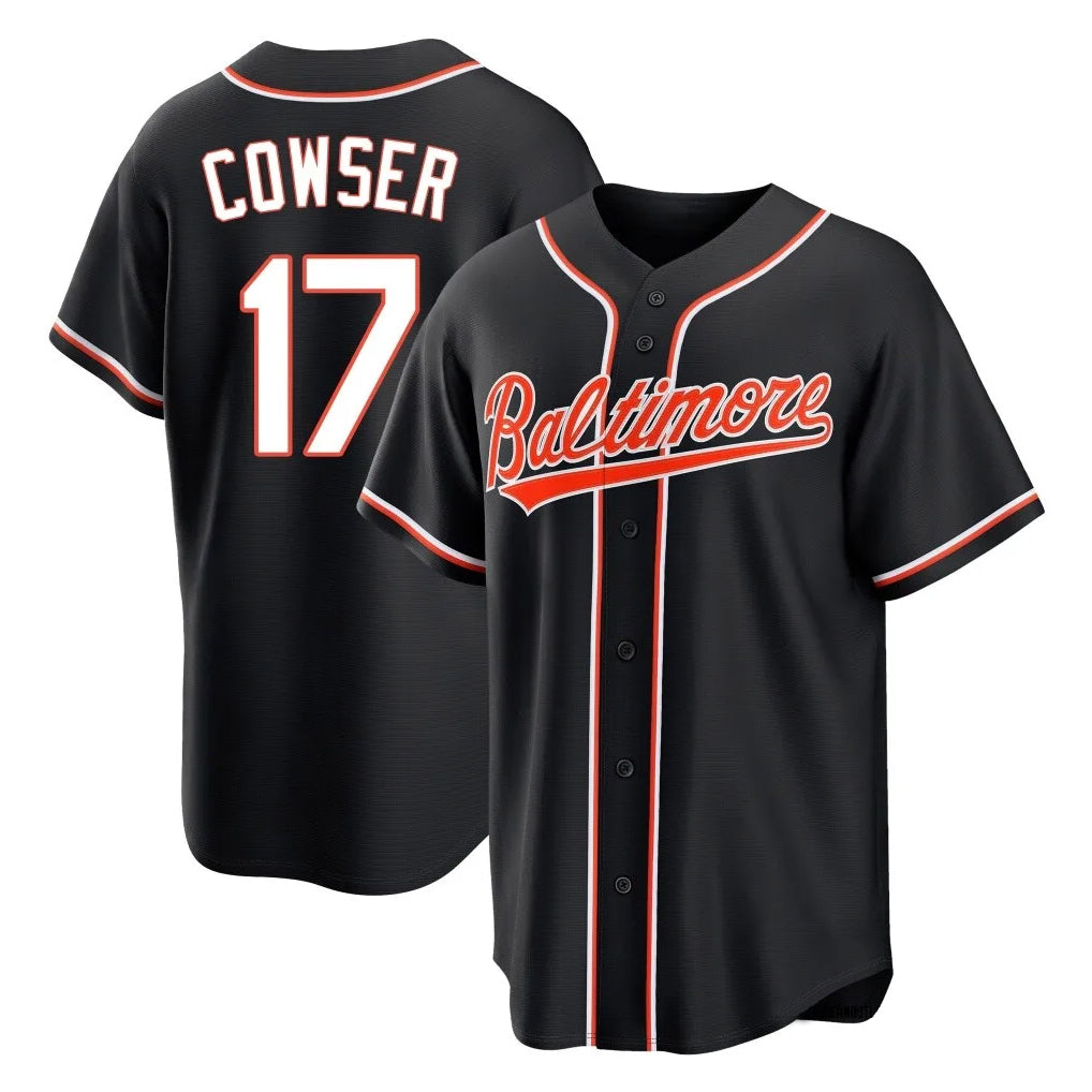 Fenge B.Orioles #17 Colton Cowser Player Black Out Home Game Stitched Jerseys