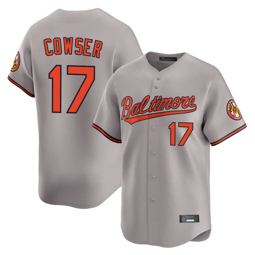Fenge B.Orioles #17 Colton Cowser Player Gray Limited Home Game Stitched Jerseys