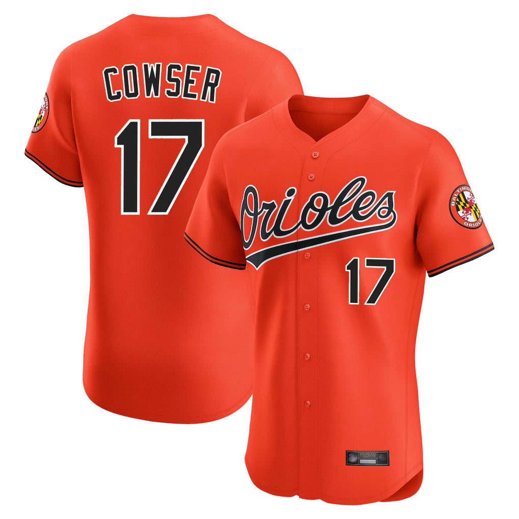 Fenge B.Orioles #17 Colton Cowser Player Orange Limited Elite Home Game Stitched Jerseys