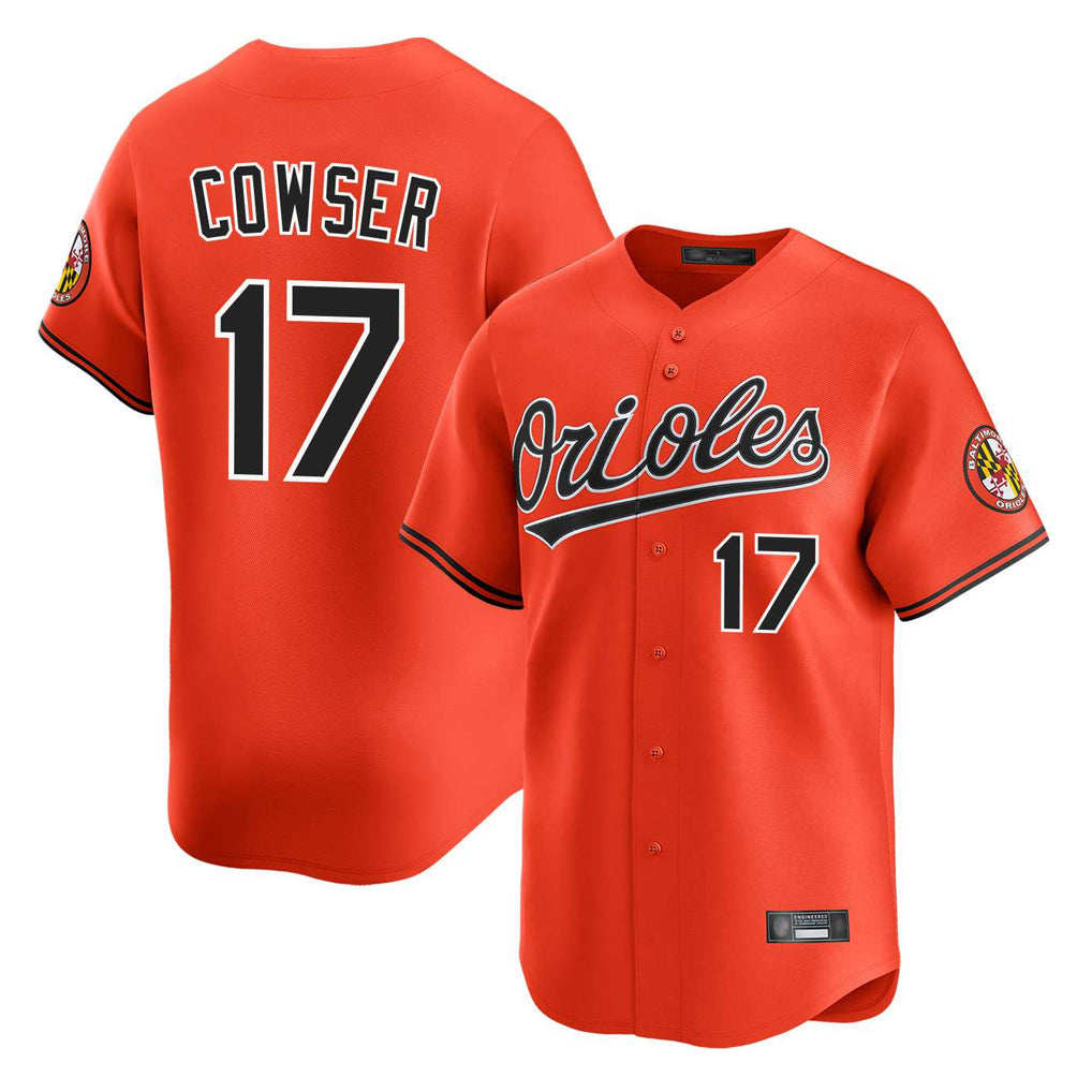 Fenge B.Orioles #17 Colton Cowser Player Orange Limited Home Game Stitched Jerseys