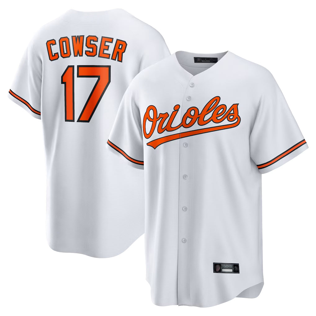 Fenge B.Orioles #17 Colton Cowser Player White Home Game Stitched Jerseys