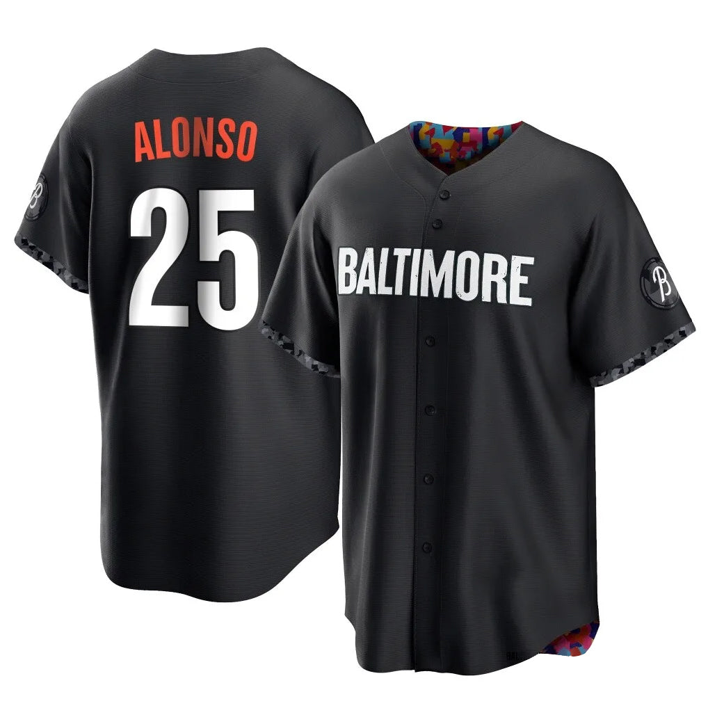 Fenge B.Orioles #25 Pete Alonso Player Black City Connect Home Game Stitched Jerseys
