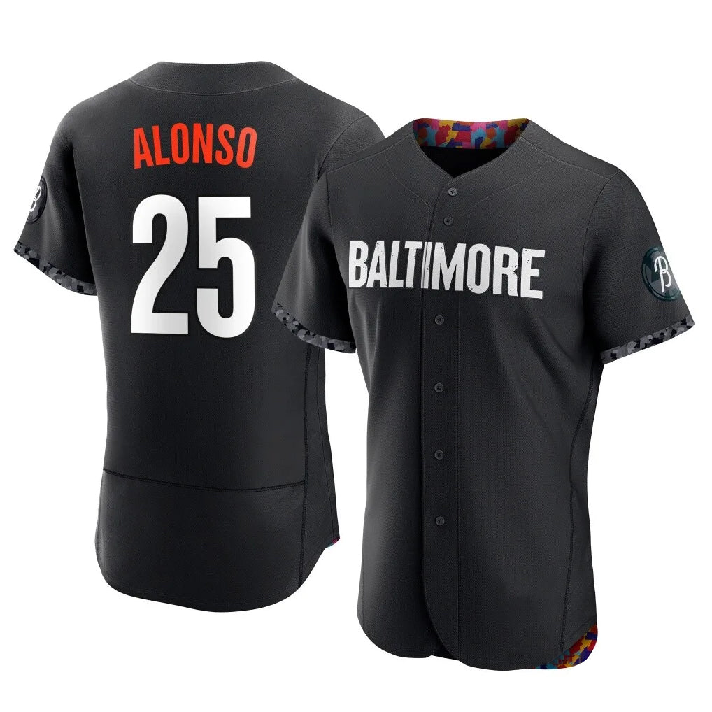 Fenge B.Orioles #25 Pete Alonso Player Black City Connect Limited Elite Home Game Stitched Jerseys