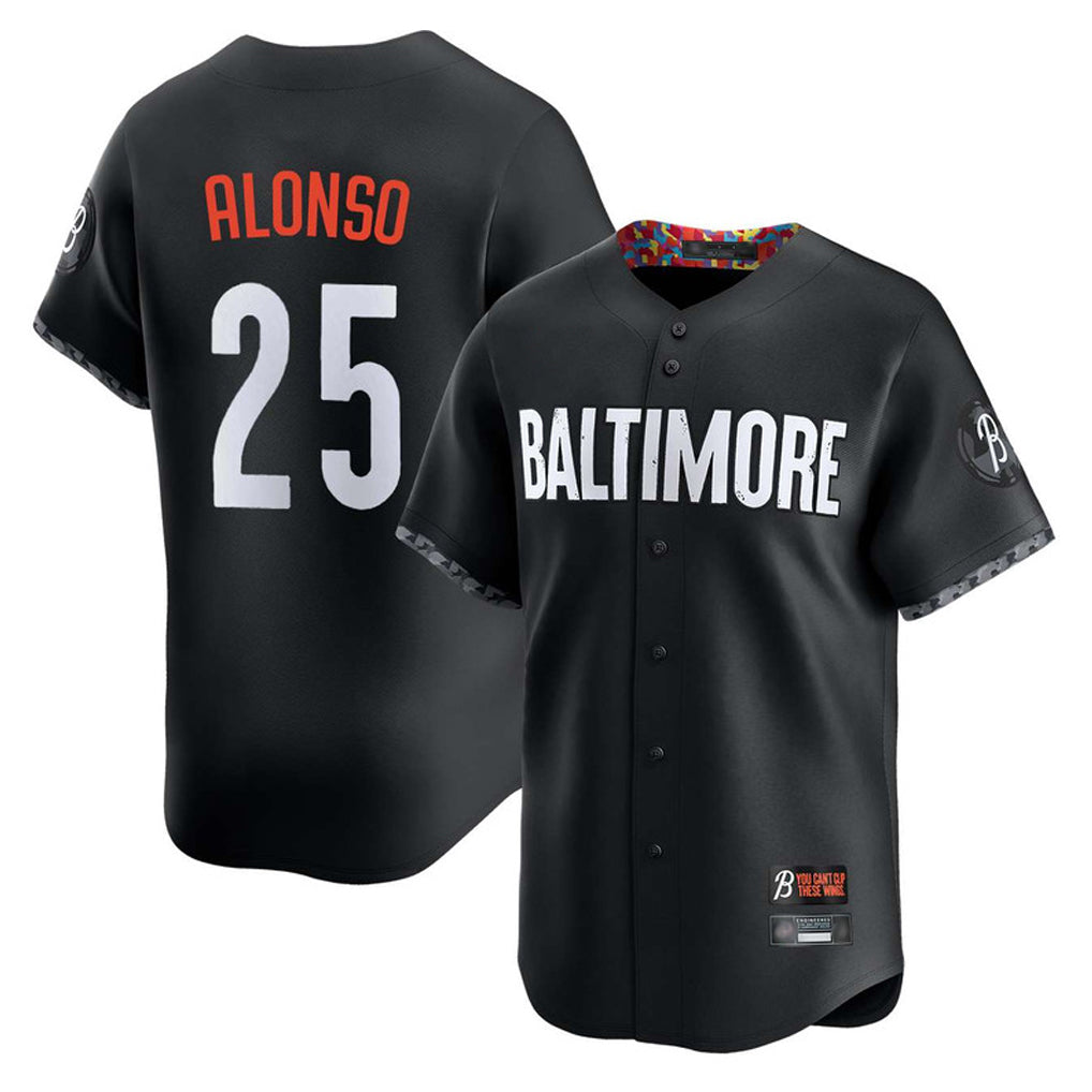 Fenge B.Orioles #25 Pete Alonso Player Black City Connect Limited Home Game Stitched Jerseys