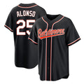 Fenge B.Orioles #25 Pete Alonso Player Black Out Home Game Stitched Jerseys