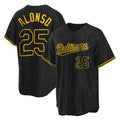Fenge B.Orioles #25 Pete Alonso Player Black Snake Skin City Home Game Stitched Jerseys