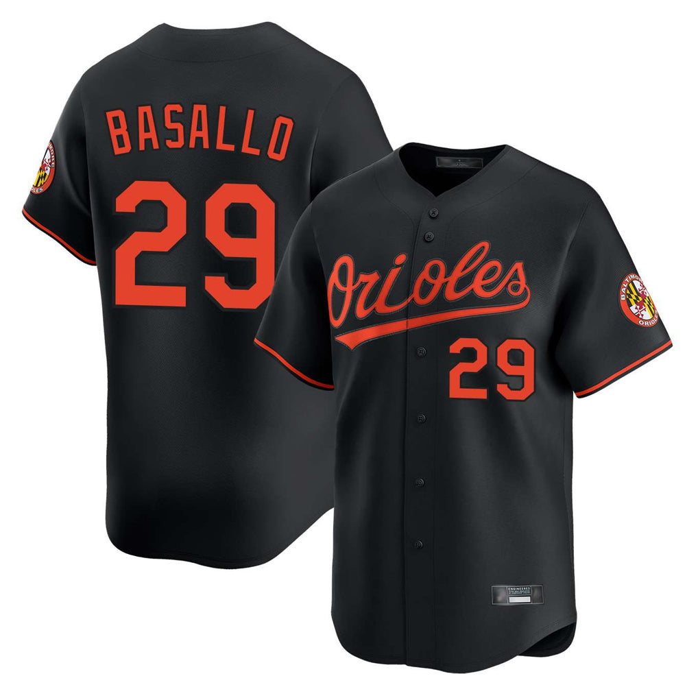 Fenge B.Orioles #29 Samuel Basallo Player Black Limited Home Game Stitched Jerseys
