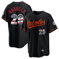Fenge B.Orioles #29 Samuel Basallo Player Black USA 250 Fourth of July Home Game Stitched Jerseys