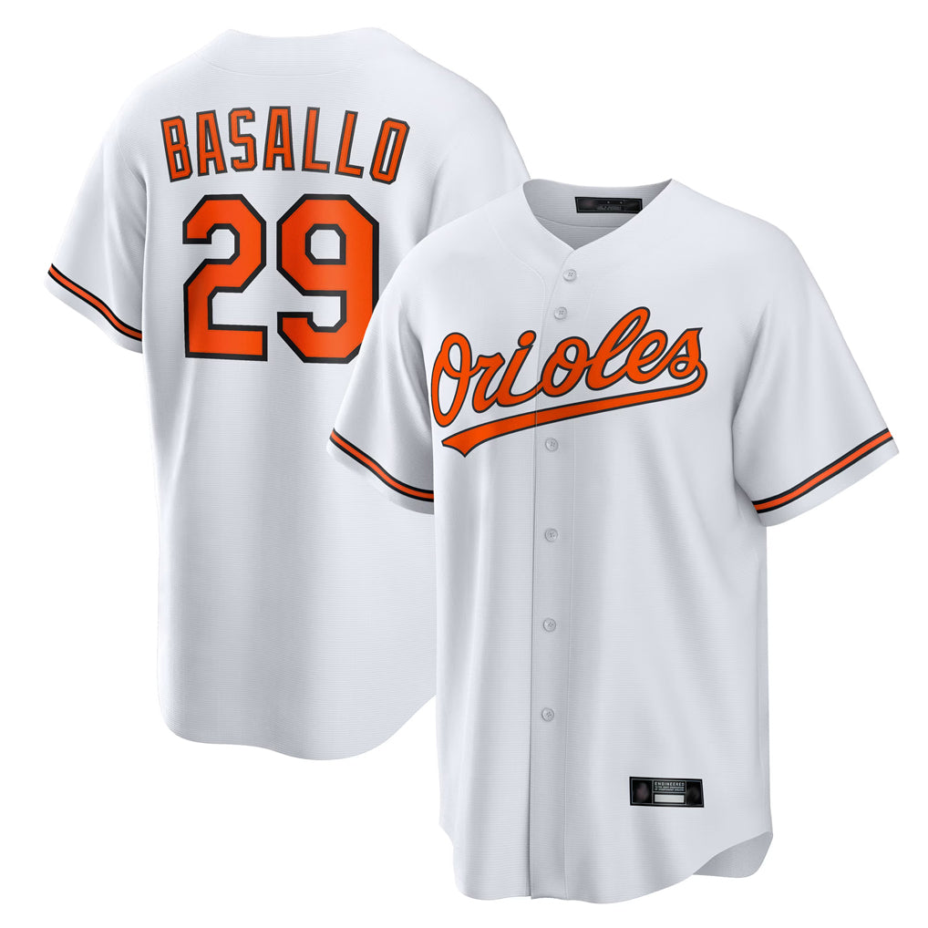 Fenge B.Orioles #29 Samuel Basallo Player White Home Game Stitched Jerseys