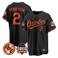 Fenge B.Orioles #2 Gunnar Henderson Player Black 30th Anniversary of 2131 Home Game Stitched Jerseys