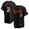 Fenge B.Orioles #2 Gunnar Henderson Player Black USA 250 Fourth of July Home Game Stitched Jerseys