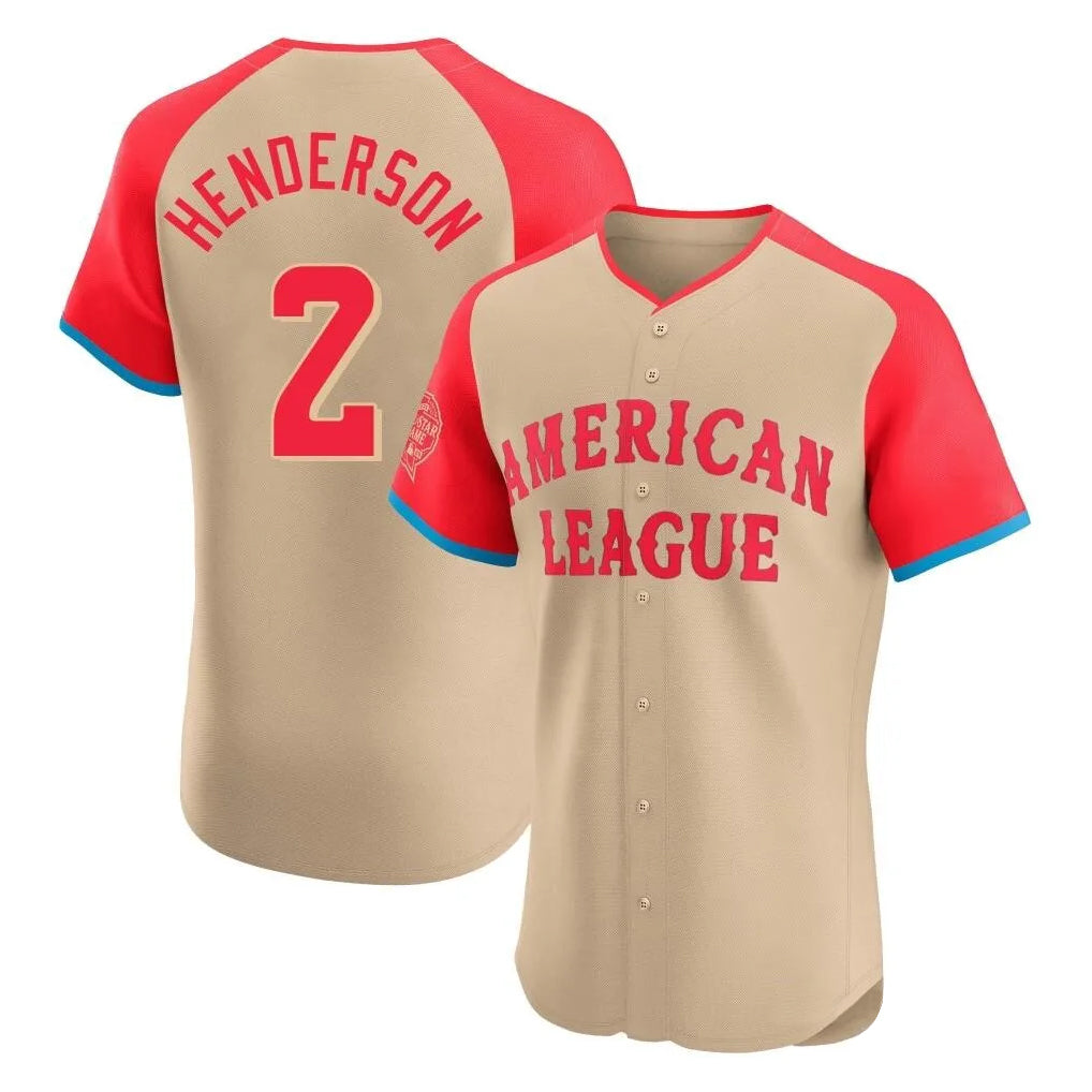 Fenge B.Orioles #2 Gunnar Henderson Player Cream American League All-Star Limited Elite Home Game Stitched Jerseys