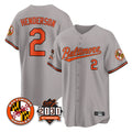 Fenge B.Orioles #2 Gunnar Henderson Player Gray 30th Anniversary of 2131 Home Game Stitched Jerseys