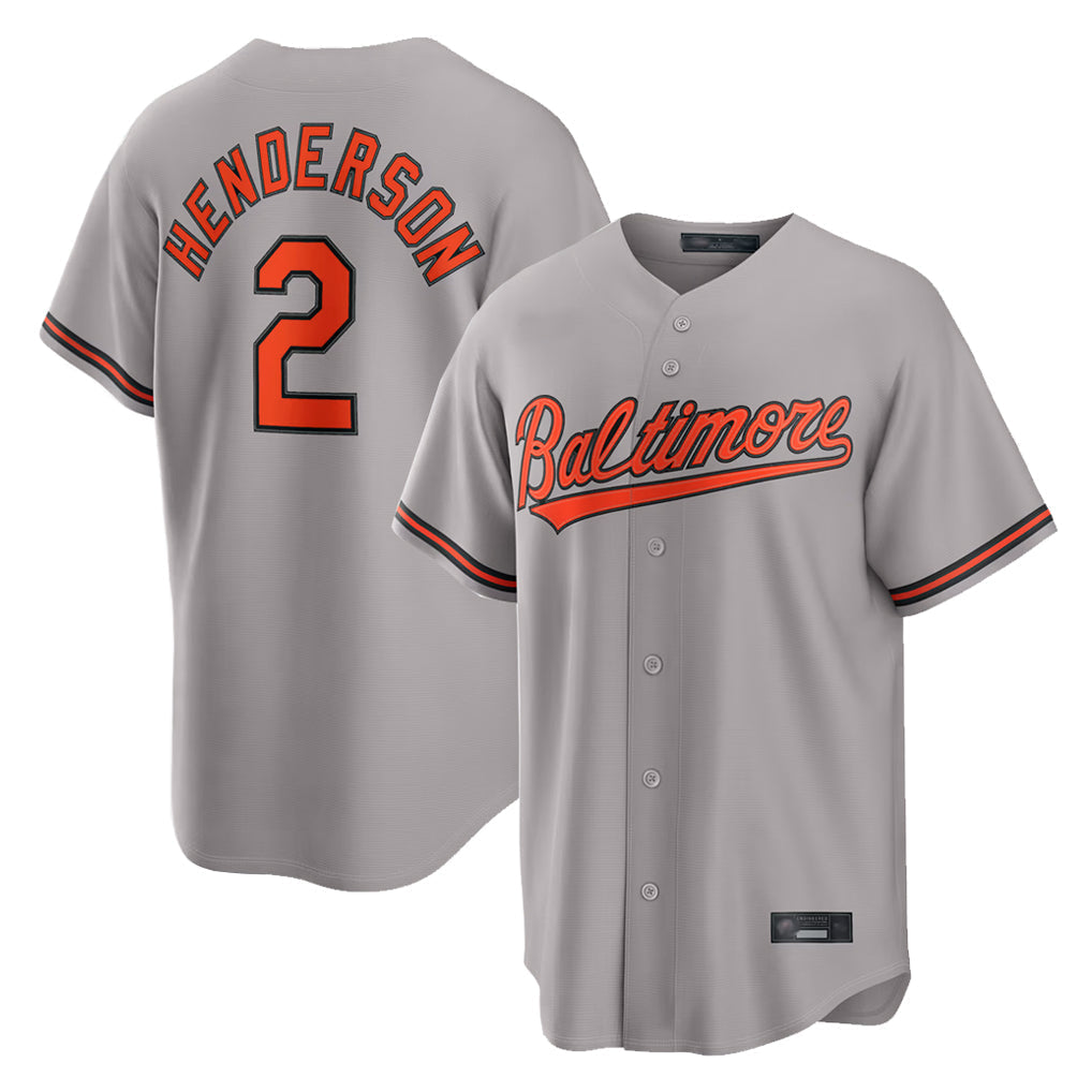 Fenge B.Orioles #2 Gunnar Henderson Player Gray Home Game Stitched Jerseys