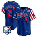 Fenge B.Orioles #2 Gunnar Henderson Player Royal USA 250 Independence Day Vapor Premier Limited Home Game Stitched Jerseys