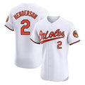 Fenge B.Orioles #2 Gunnar Henderson Player White Limited Elite Home Game Stitched Jerseys