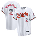 Fenge B.Orioles #2 Gunnar Henderson Player White USA 250 Fourth of July Home Game Stitched Jerseys