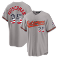 Fenge B.Orioles #35 Adley Rutschman Gray USA 250 Fourth of July Road Stadium Jersey