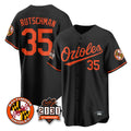 Fenge B.Orioles #35 Adley Rutschman Player Black 30th Anniversary of 2131 Home Game Stitched Jerseys