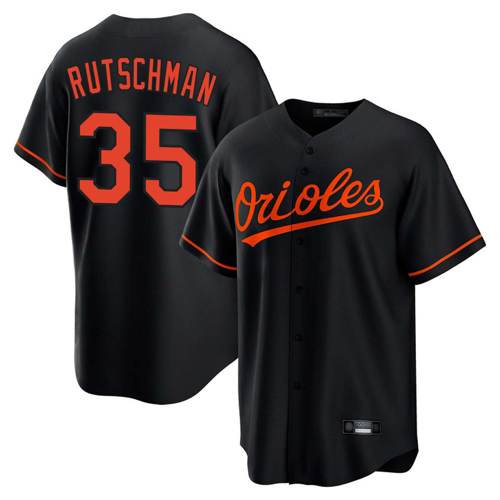 Fenge B.Orioles #35 Adley Rutschman Black Home Game Stitched Jerseys