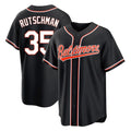 Fenge B.Orioles #35 Adley Rutschman Black Out Home Game Stitched Jerseys