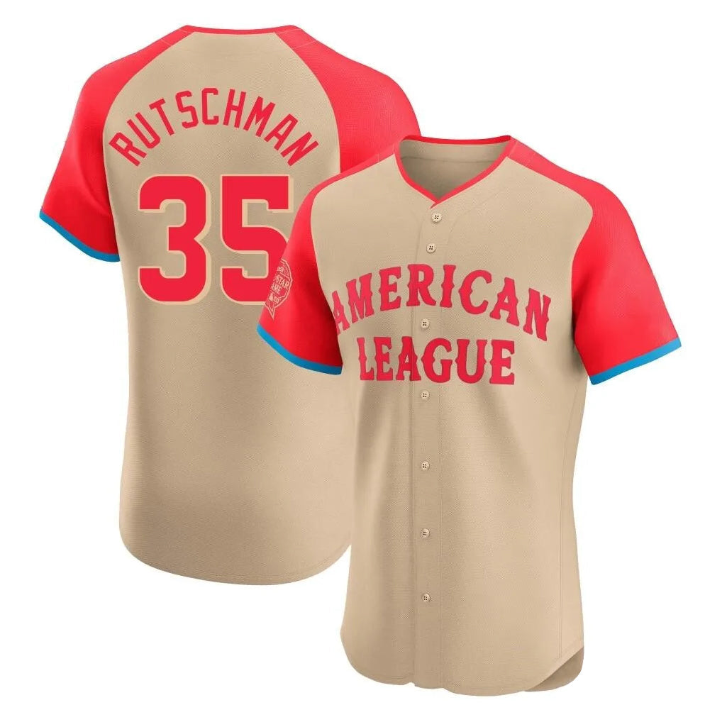 Fenge B.Orioles #35 Adley Rutschman Player Cream American League All-Star Limited Elite Home Game Stitched Jerseys