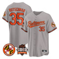 Fenge B.Orioles #35 Adley Rutschman Player Gray 30th Anniversary of 2131 Home Game Stitched Jerseys