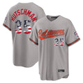 Fenge B.Orioles #35 Adley Rutschman Gray USA 250 Fourth of July Home Game Stitched Jerseys