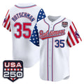Fenge B.Orioles #35 Adley Rutschman White USA 250 Independence Day Vapor Premier Limited Home Game Stitched Jerseys