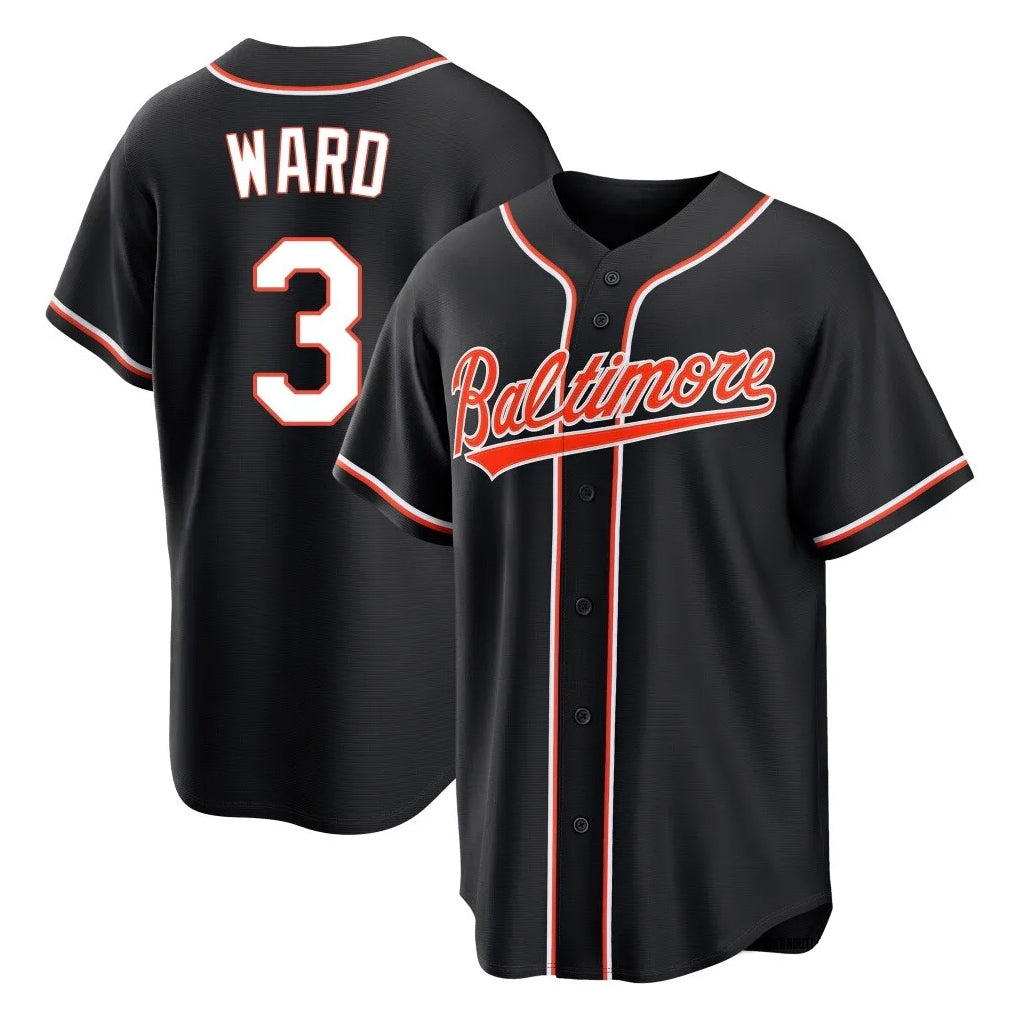 Fenge B.Orioles #3 Taylor Ward Player Black Out Home Game Stitched Jerseys