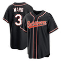 Fenge B.Orioles #3 Taylor Ward Player Black Out Home Game Stitched Jerseys