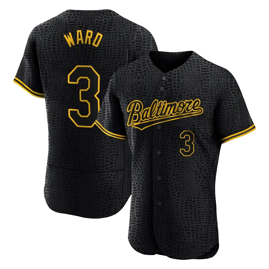 Fenge B.Orioles #3 Taylor Ward Player Black Snake Skin City Limited Elite Home Stitched Jerseys