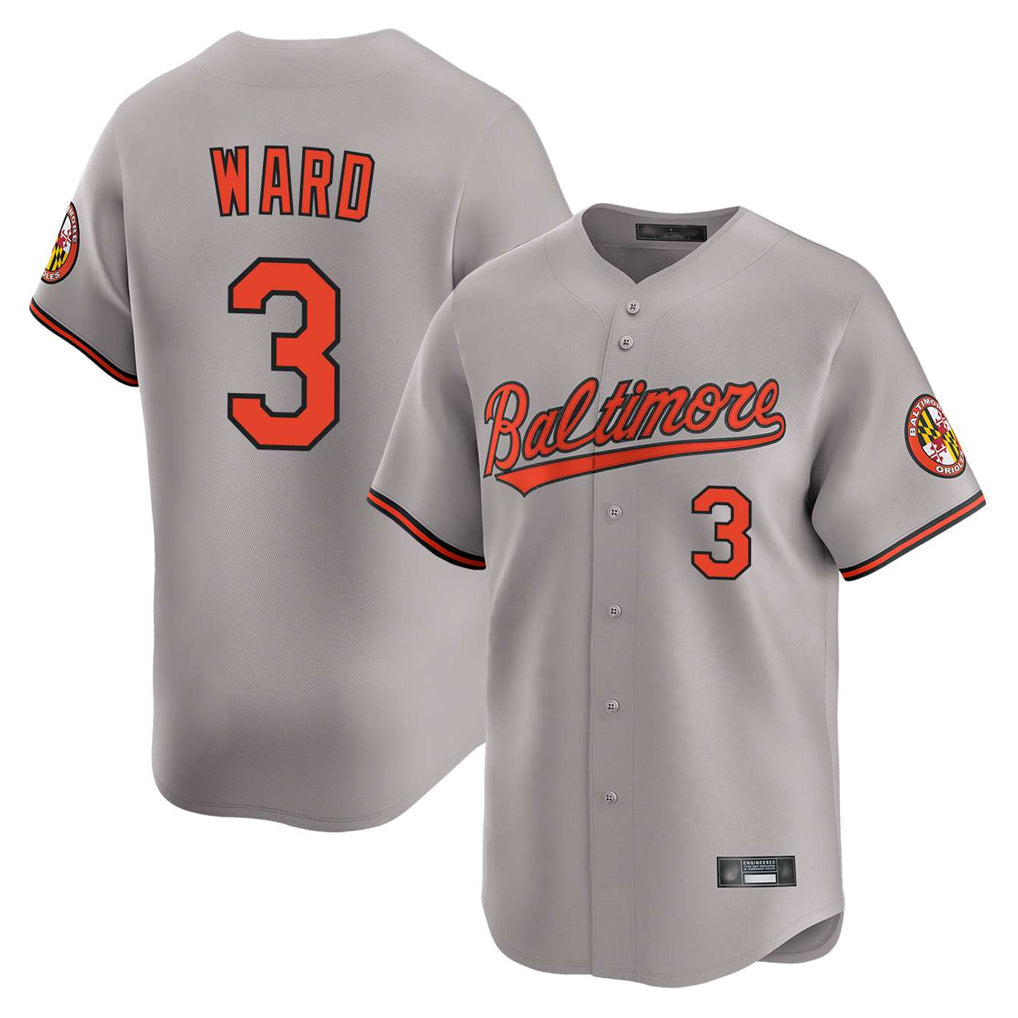 Fenge B.Orioles #3 Taylor Ward Player Gray Limited Home Game Stitched Jerseys