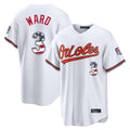 Fenge B.Orioles #3 Taylor Ward Player White USA 250 Fourth of July Home Game Stitched Jerseys