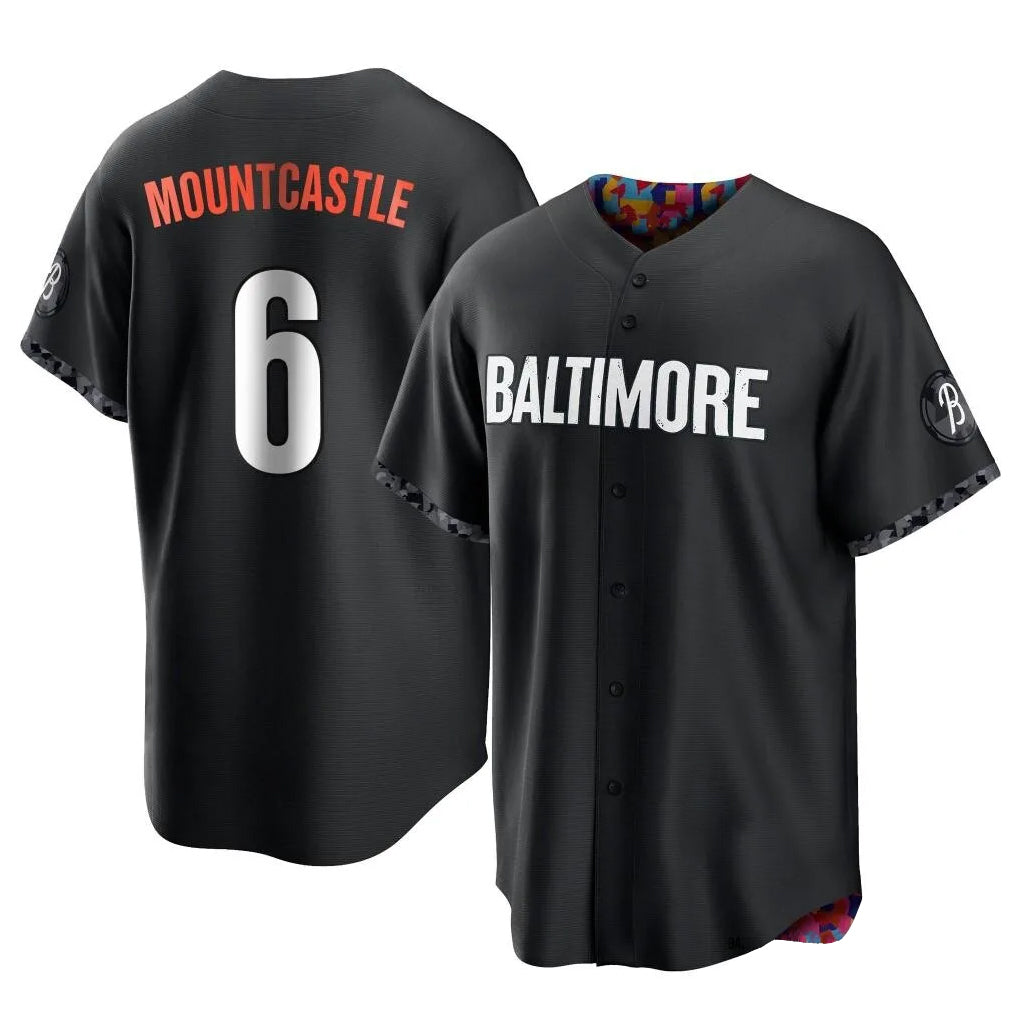 Fenge B.Orioles #6 Ryan Mountcastle Player Black City Connect Home Game Stitched Jerseys