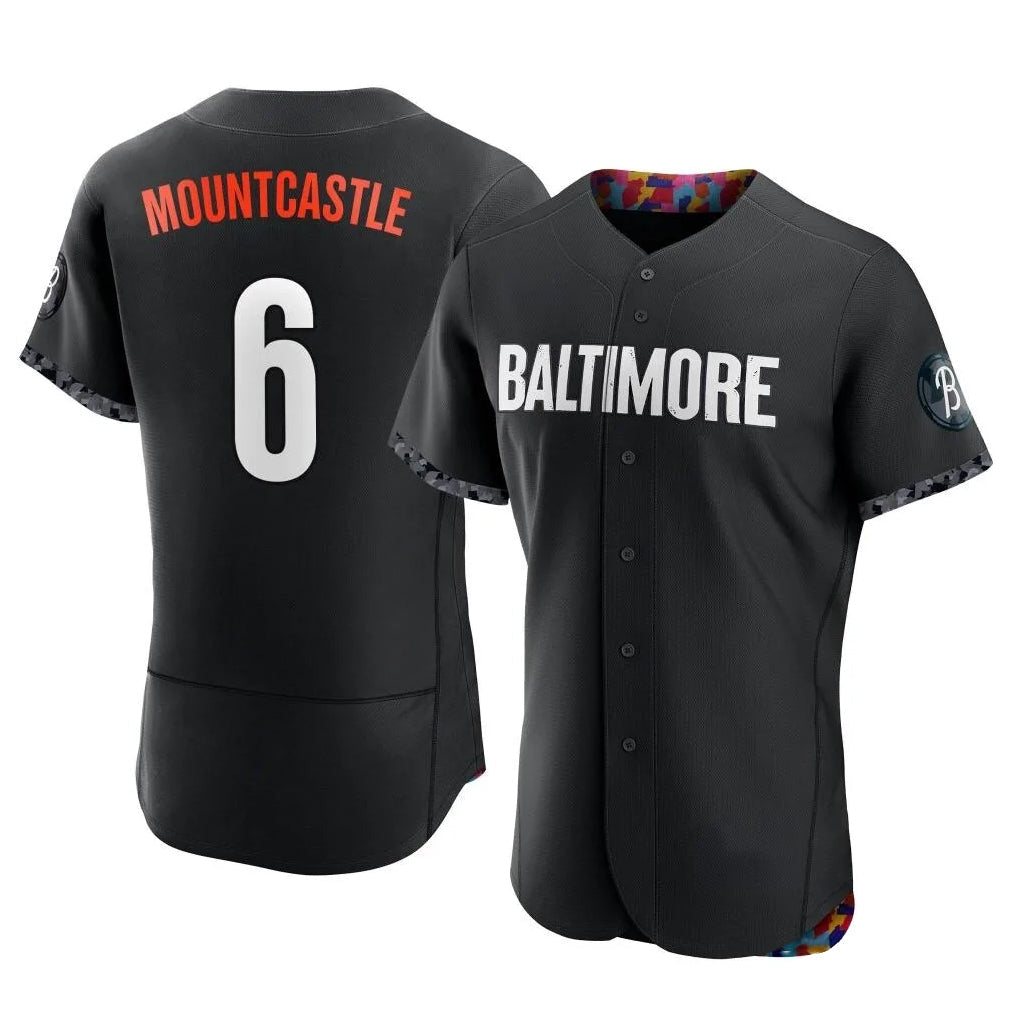 Fenge B.Orioles #6 Ryan Mountcastle Player Black City Connect Limited Elite Home Game Stitched Jerseys