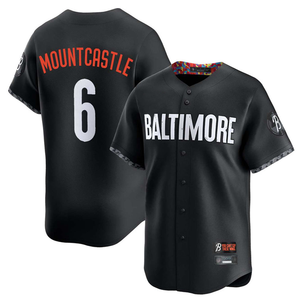 Fenge B.Orioles #6 Ryan Mountcastle Player Black City Connect Limited Home Game Stitched Jerseys