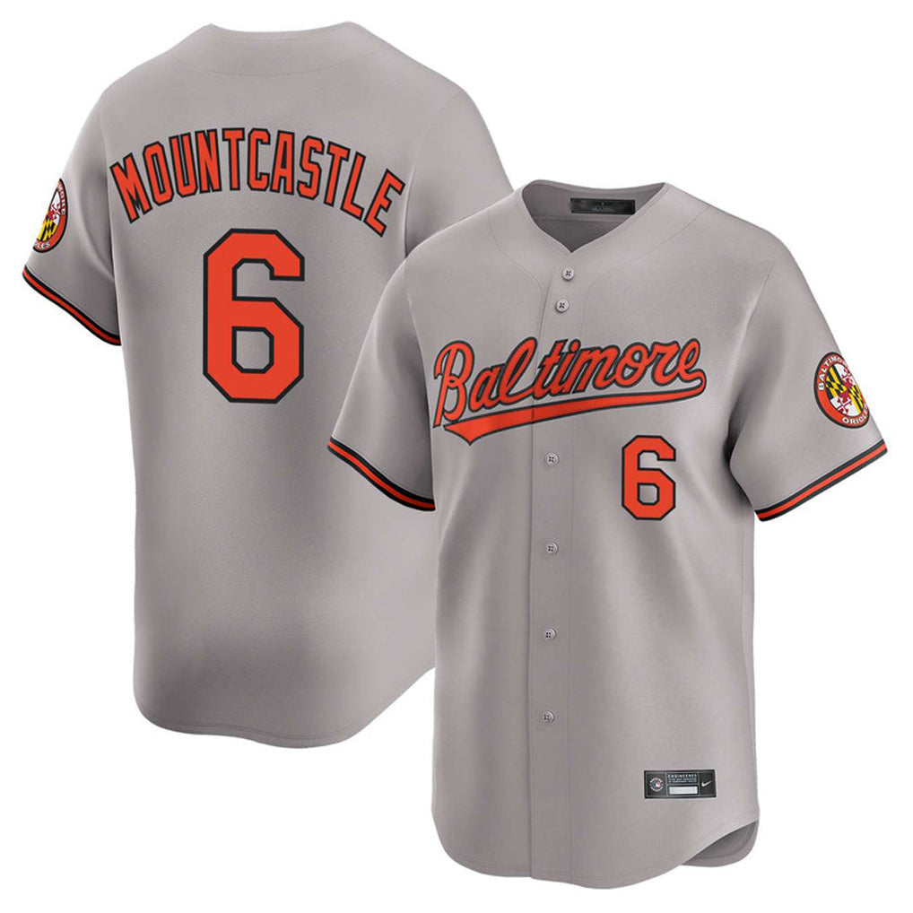 Fenge B.Orioles #6 Ryan Mountcastle Player Gray Limited Home Game Stitched Jerseys