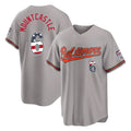 Fenge B.Orioles #6 Ryan Mountcastle Player Gray USA 250 Fourth of July Home Game Stitched Jerseys