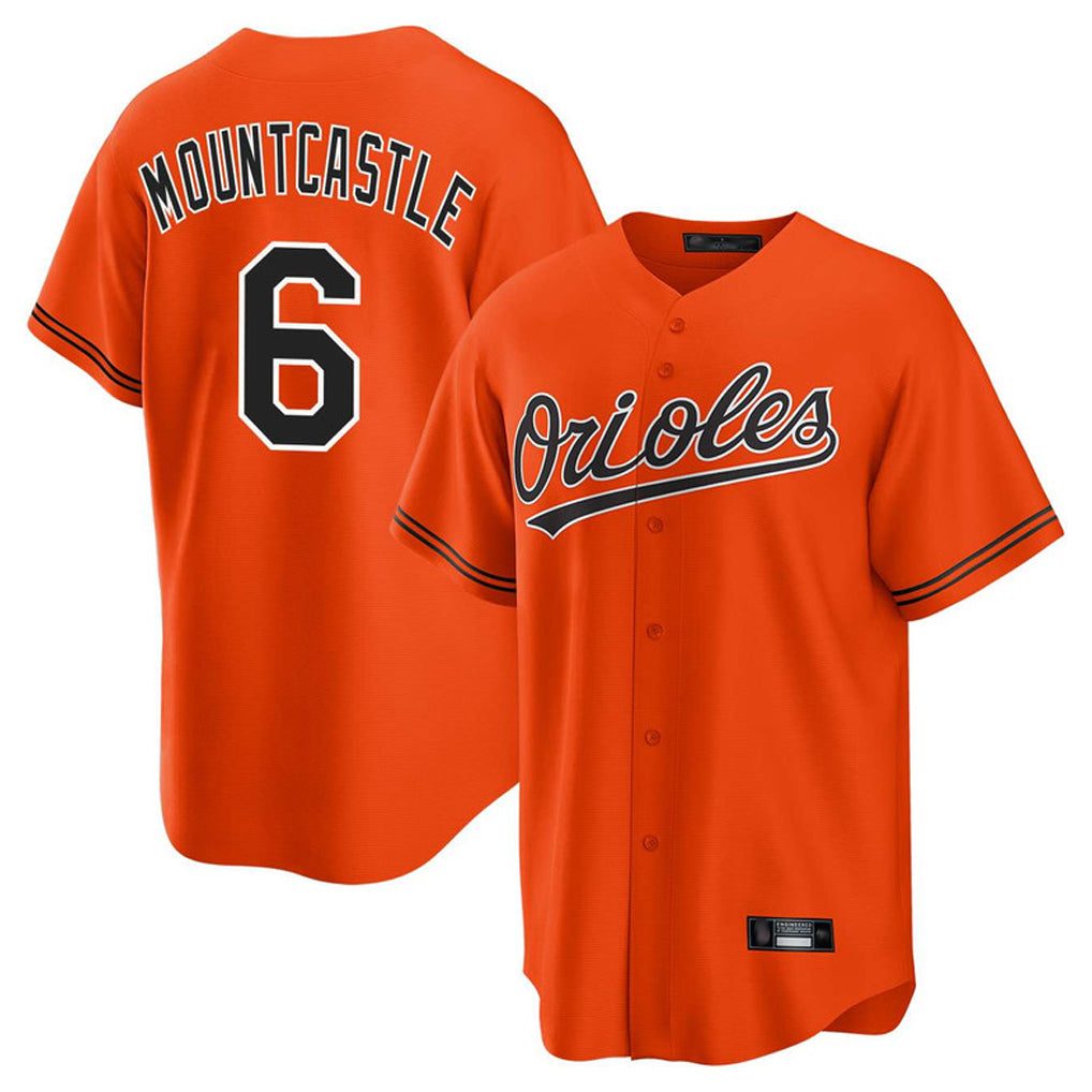 Fenge B.Orioles #6 Ryan Mountcastle Player Orange Home Game Stitched Jerseys