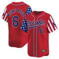 Fenge B.Orioles #6 Ryan Mountcastle Player Red Independence Day Vapor Premier Limited Home Game Stitched Jerseys