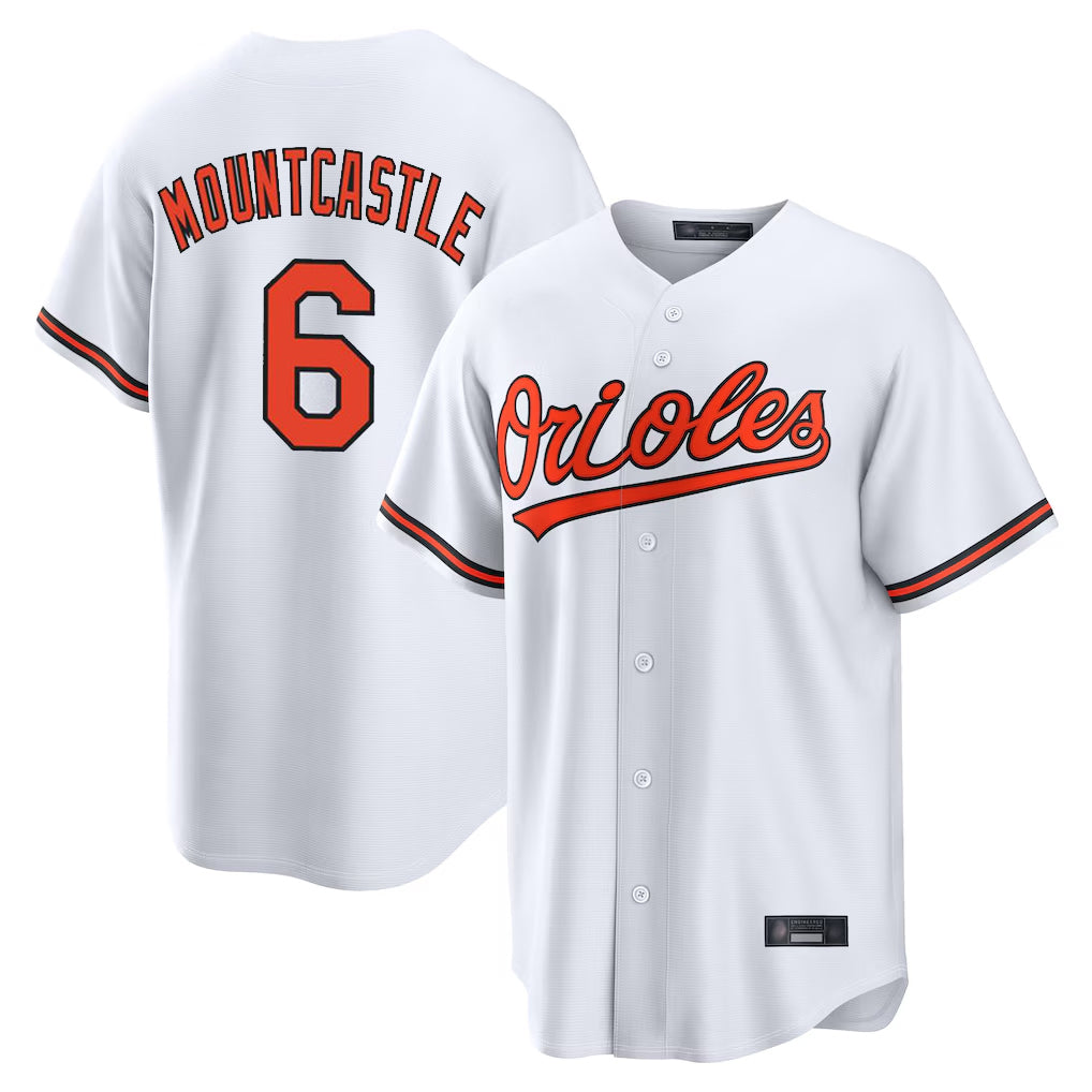 Fenge B.Orioles #6 Ryan Mountcastle Player White Home Game Stitched Jerseys