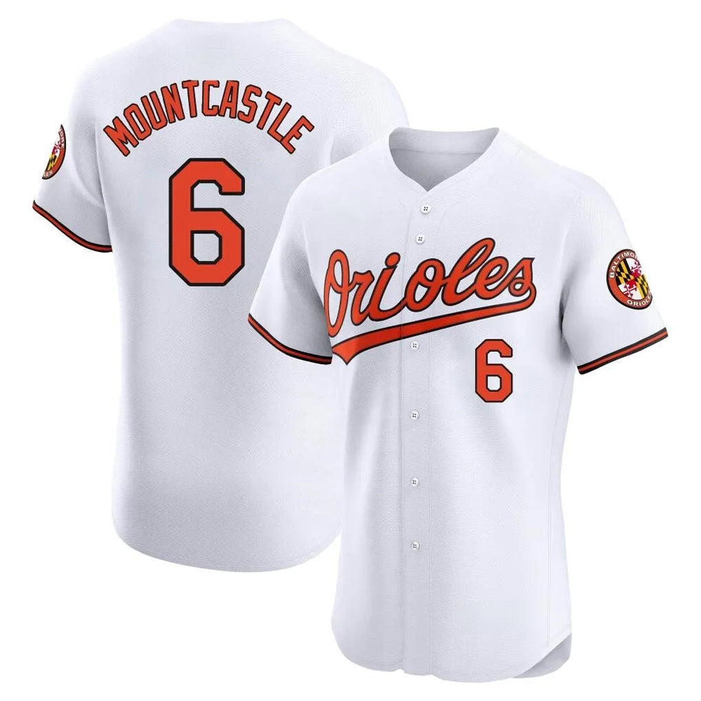 Fenge B.Orioles #6 Ryan Mountcastle Player White Limited Elite Home Game Stitched Jerseys