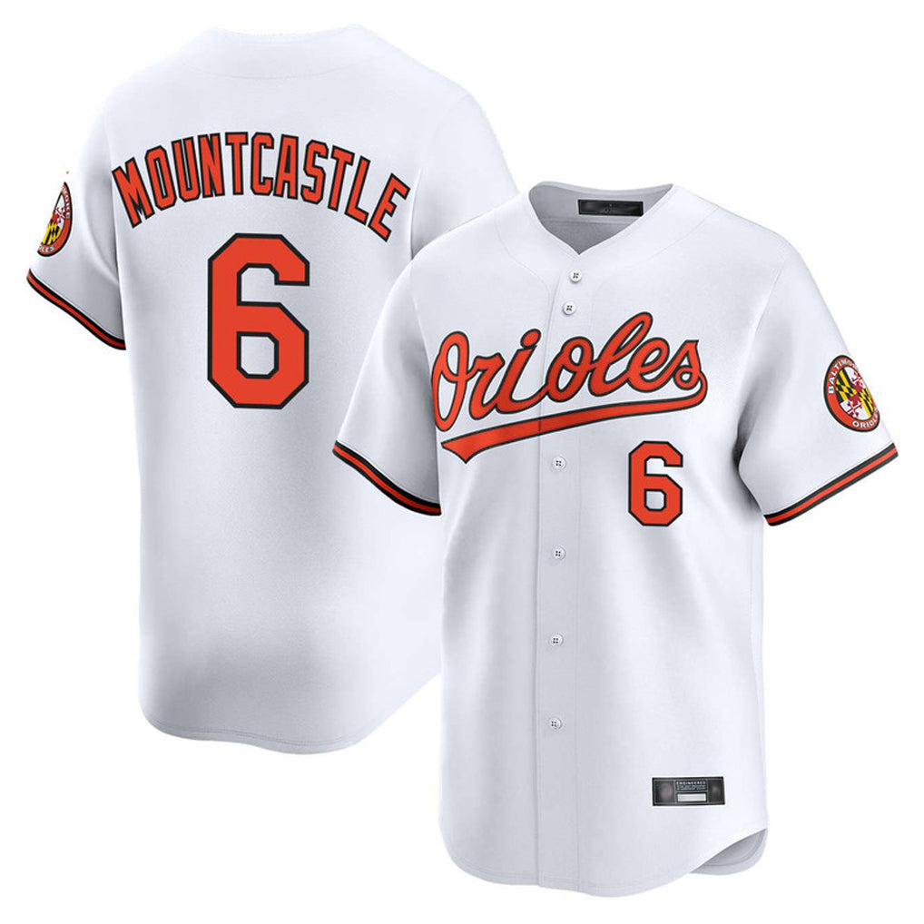 Fenge B.Orioles #6 Ryan Mountcastle Player White Limited Home Game Stitched Jerseys