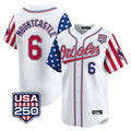 Fenge B.Orioles #6 Ryan Mountcastle Player White USA 250 Independence Day Vapor Premier Home Game Stitched Jerseys