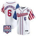 Fenge B.Orioles #6 Ryan Mountcastle Player White USA 250 Independence Day Vapor Premier Limited Home Game Stitched Jerseys