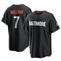 Fenge B.Orioles #7 Jackson Holliday Player Black City Connect Home Game Stitched Jerseys