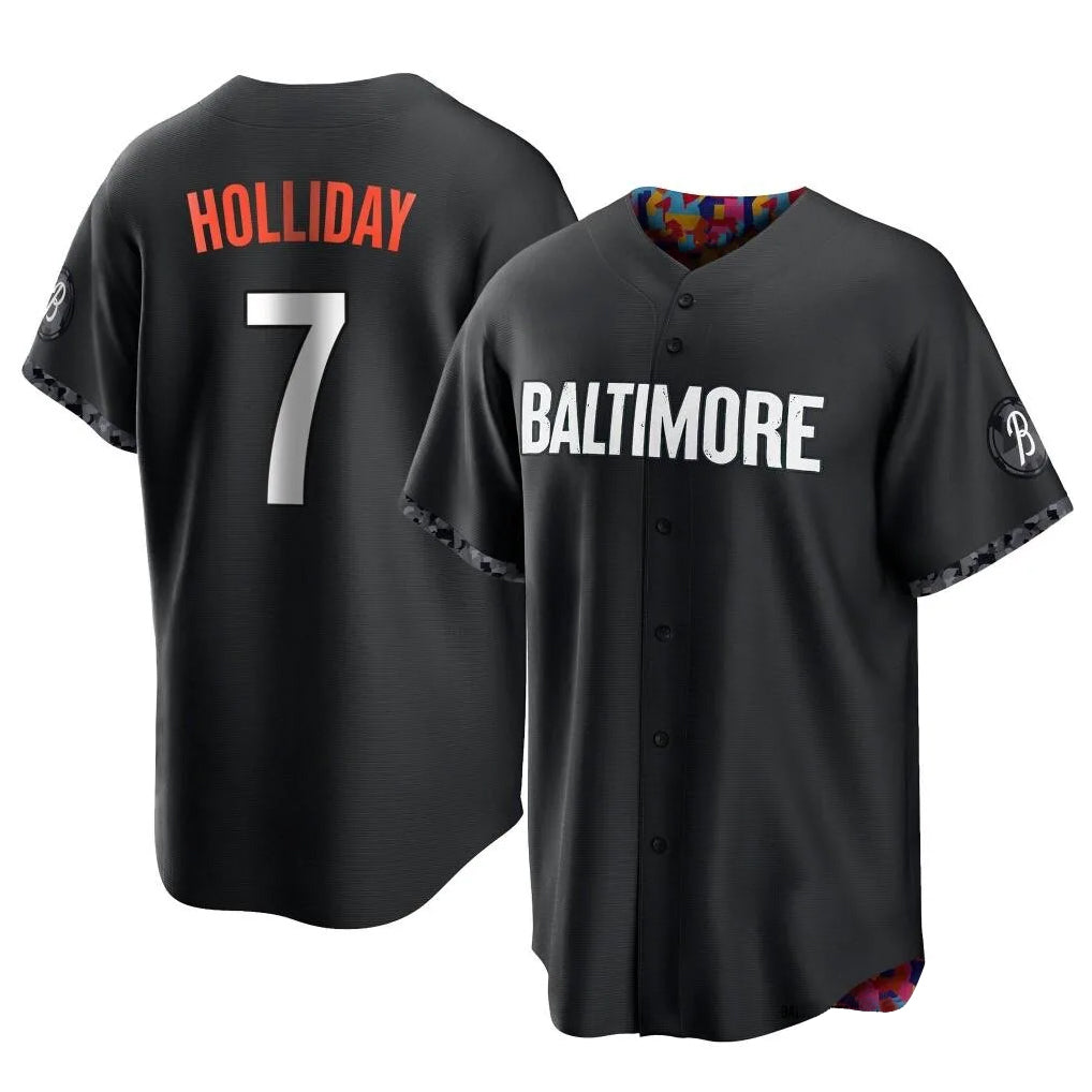 Fenge B.Orioles #7 Jackson Holliday Player Black City Connect Home Game Stitched Jerseys