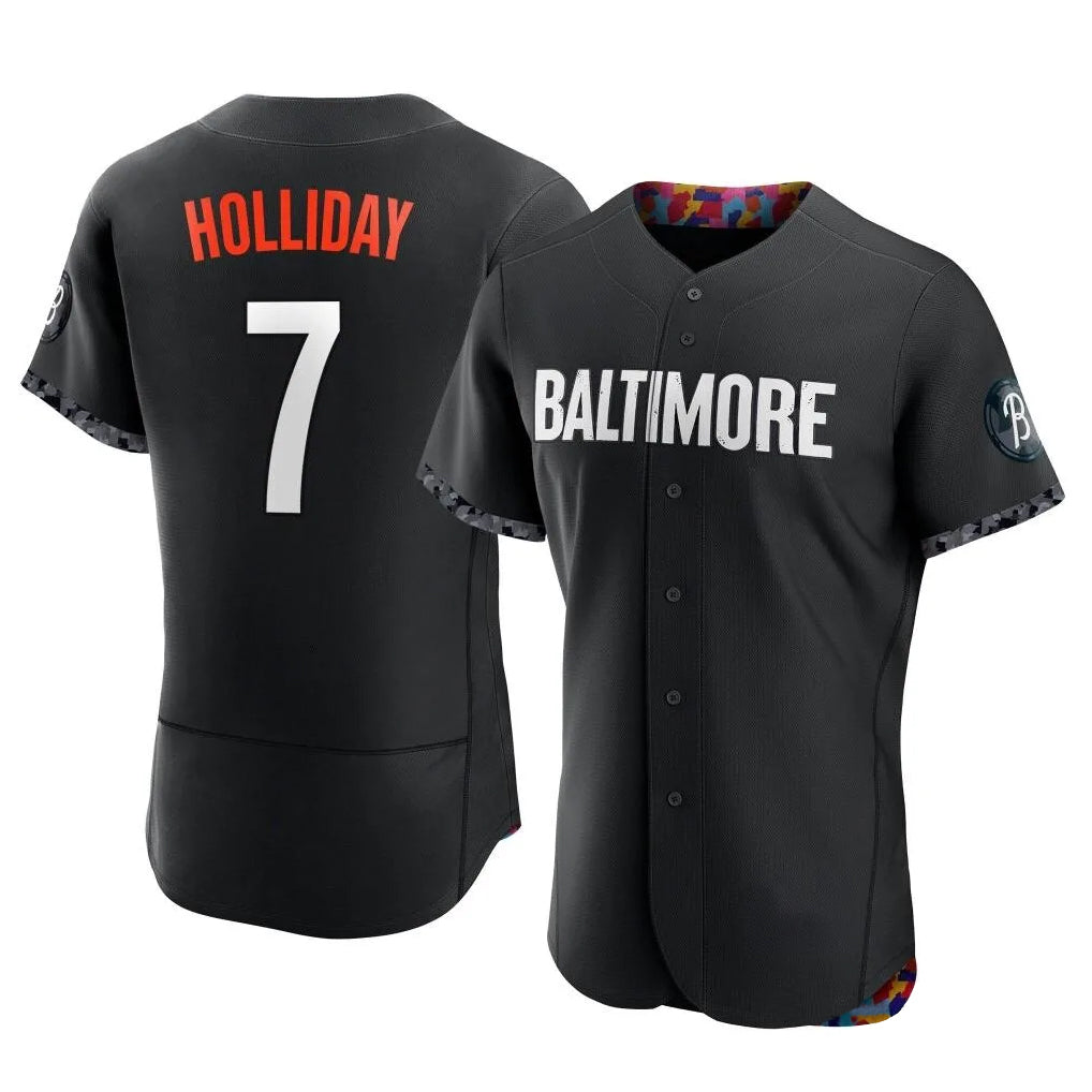 Fenge B.Orioles #7 Jackson Holliday Player Black City Connect Limited Elite Home Game Stitched Jerseys