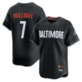 Fenge B.Orioles #7 Jackson Holliday Player Black City Connect Limited Home Game Stitched Jerseys